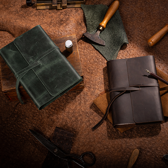 Jurnal Vintage, piele naturala, maro [2]