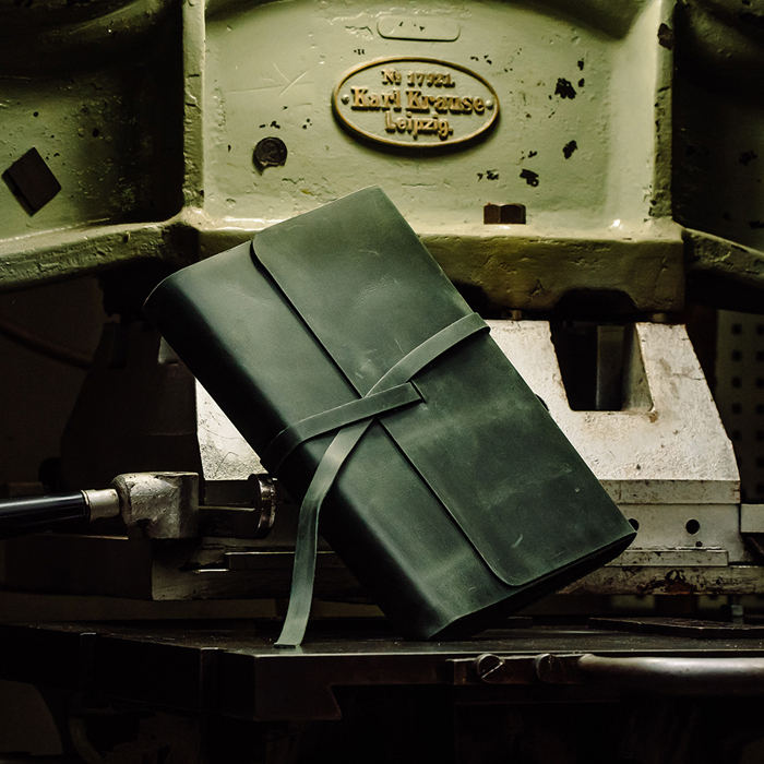 Jurnal Vintage, piele naturala, verde [2]