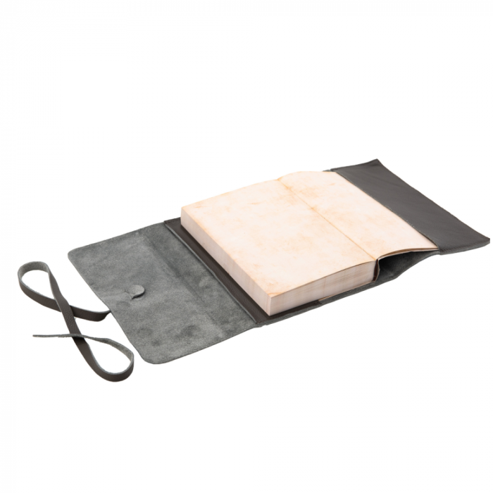 Jurnal Vintage, piele naturala, gri [2]