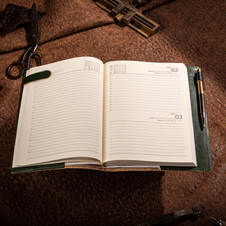 Agenda Ruf, piele naturala, albastru [2]