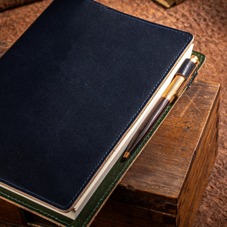 Agenda Ruf, piele naturala, albastru [3]