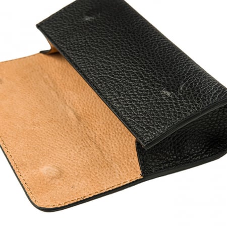 Etui ochelari, piele naturală, închidere cu magnet, negru [3]