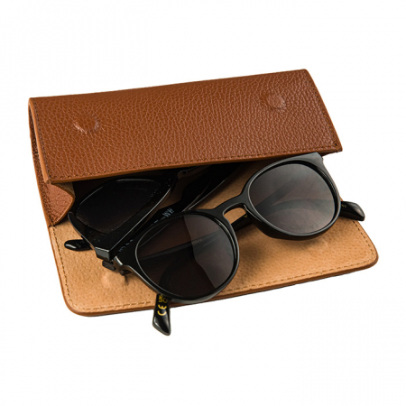 Etui ochelari, piele naturală, închidere cu magnet, maro [2]