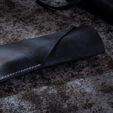 Etui ochelari Vintage II, piele naturală, albastru [1]