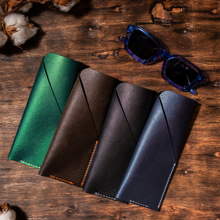 Etui ochelari Country, piele naturală, negru [3]