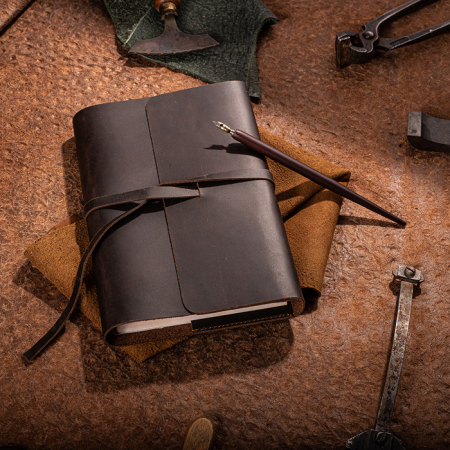 Agende - Jurnal Vintage, piele naturala, maro