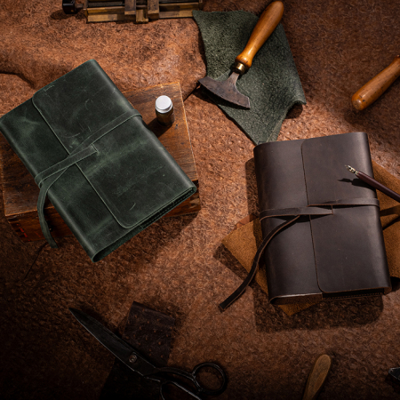 Jurnal Vintage, piele naturala, maro [1]