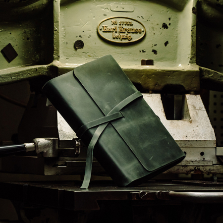 Jurnal Vintage, piele naturala, verde [1]