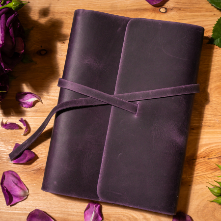 Jurnal Vintage, piele naturala, mov [3]