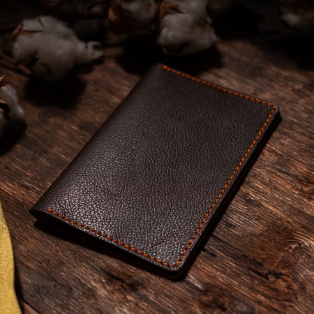 Travel - Port pașaport Country, piele naturală, maro