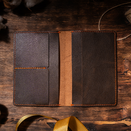 Port pașaport Country, piele naturală, maro [4]