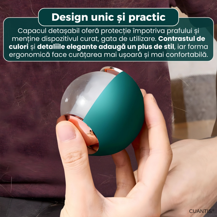 Bila reutilizabilă pentru curățarea părului de animale și scamelor, lavabilă, 68 mm [3]