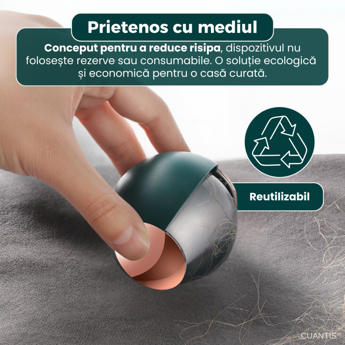 Bila reutilizabilă pentru curățarea părului de animale și scamelor, lavabilă, 68 mm [6]