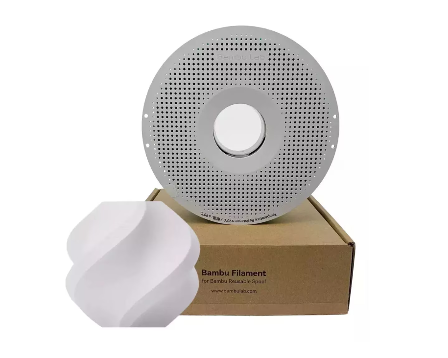 Filament 3D Bambu Lab, Alb, diametru 1, 75mm, biodegradabil, cu bobina [3]