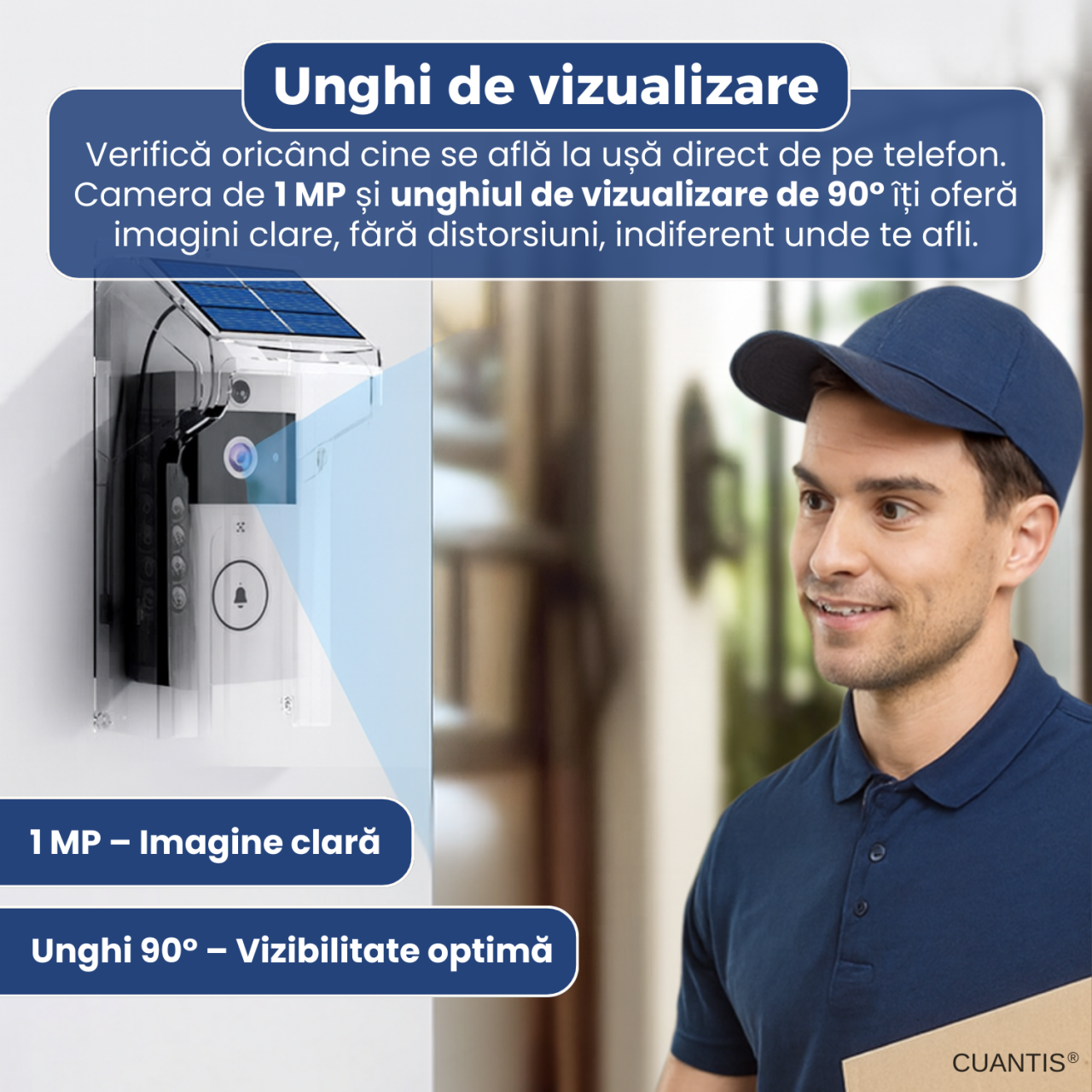 Sonerie Video U9 – Cameră HD, Viziune Nocturnă [4]