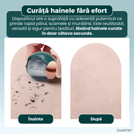 Bila reutilizabilă pentru curățarea părului de animale și scamelor, lavabilă, 68 mm [4]