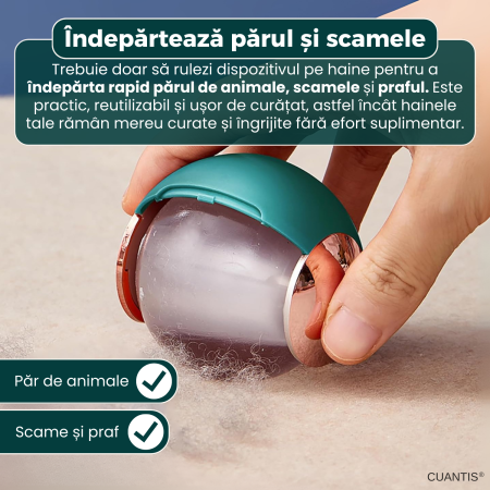 Bila reutilizabilă pentru curățarea părului de animale și scamelor, lavabilă, 68 mm [1]