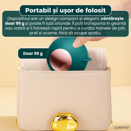 Bila reutilizabilă pentru curățarea părului de animale și scamelor, lavabilă, 68 mm [3]