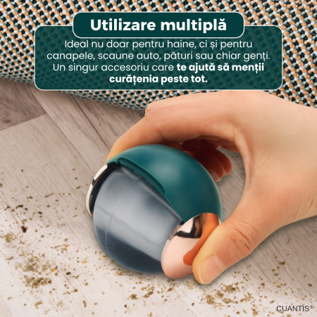 Bila reutilizabilă pentru curățarea părului de animale și scamelor, lavabilă, 68 mm [6]