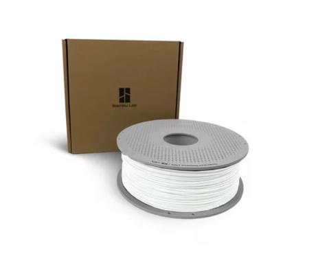 Filament 3D - Filament 3D Bambu Lab, Alb, diametru 1, 75mm, biodegradabil, cu bobina
