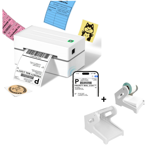 Imprimante si consumabile - Imprimantă Termică CUANTIS 4x6, 203 DPI, Bluetooth & USB, Etichete A6 AWB