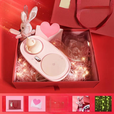 Idei cadouri - Suport inteligent încălzire cană, 3 trepte temperatură, LED pisicuță, 20W