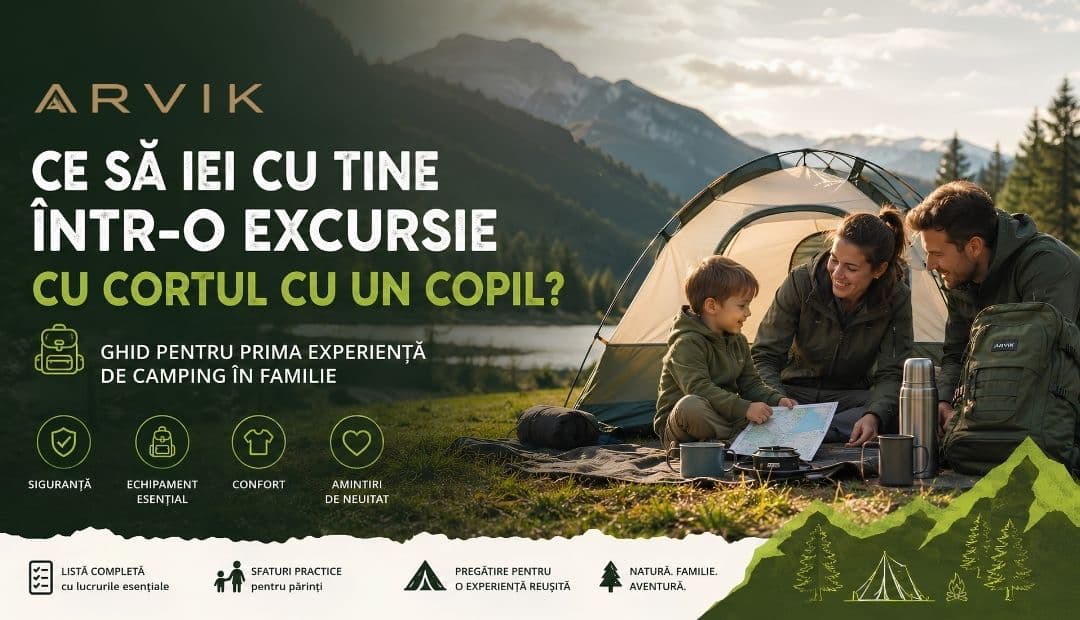 Ce să iei la camping cu un copil? Ghid complet pentru prima experiență cu cortul în familie