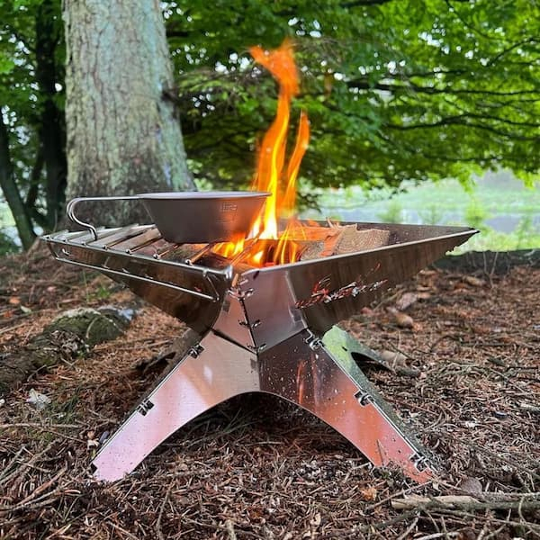 Winnerwell Flat Firepit M | Vatră Foc Camping Pliabilă Inox [3]