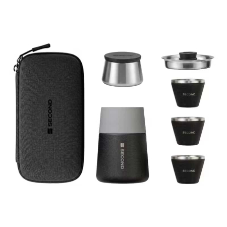 CAMPING - SC3 Travel Tea Set 4 în 1 | Set Ceai Camping Inox