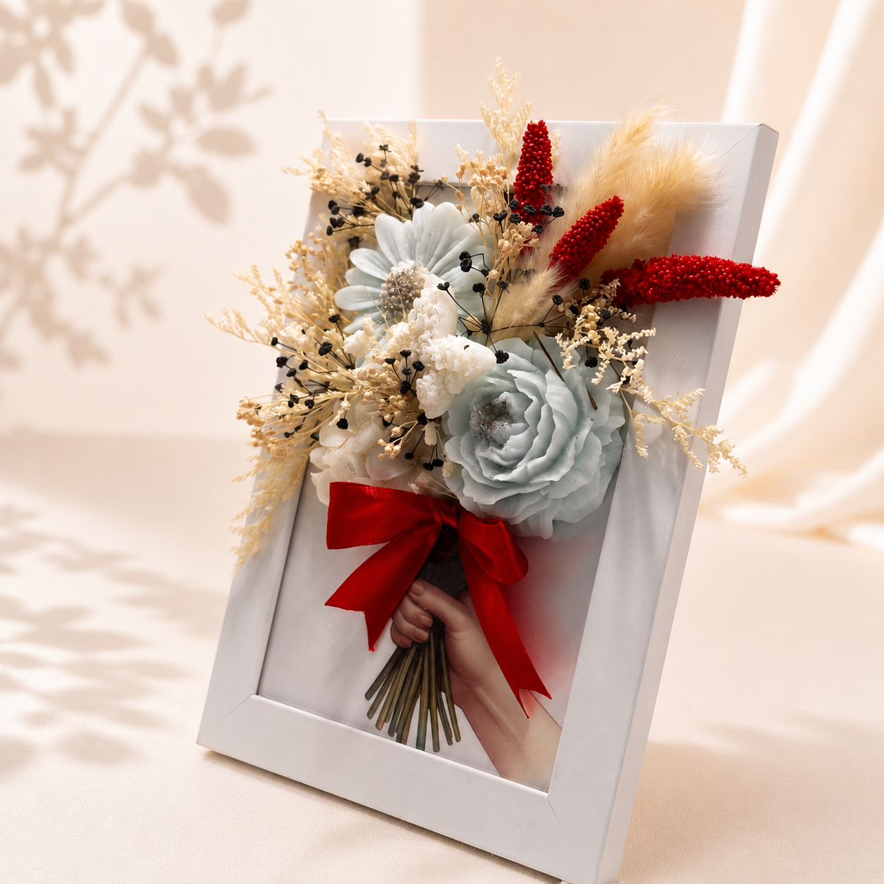 ablou 3D relief cu flori de ceară în ramă GALLERY - „Tender Bouquet” [3]