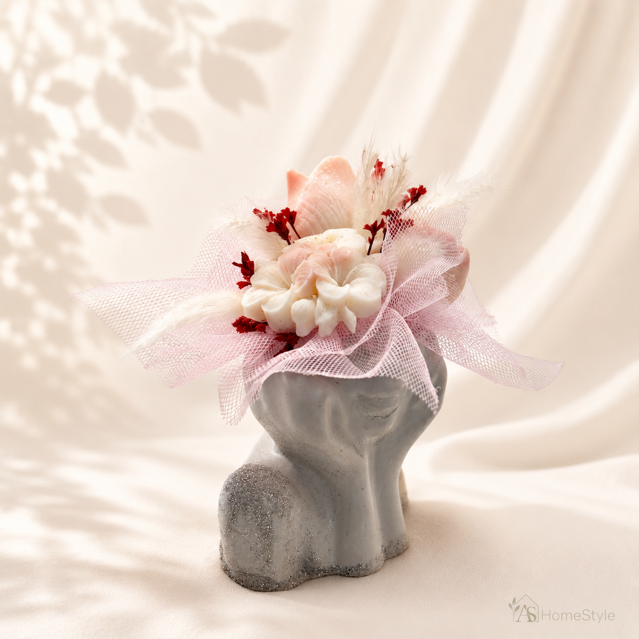 Aranjament din flori de ceară SILHOUETTE - „Blush Goddess” [3]