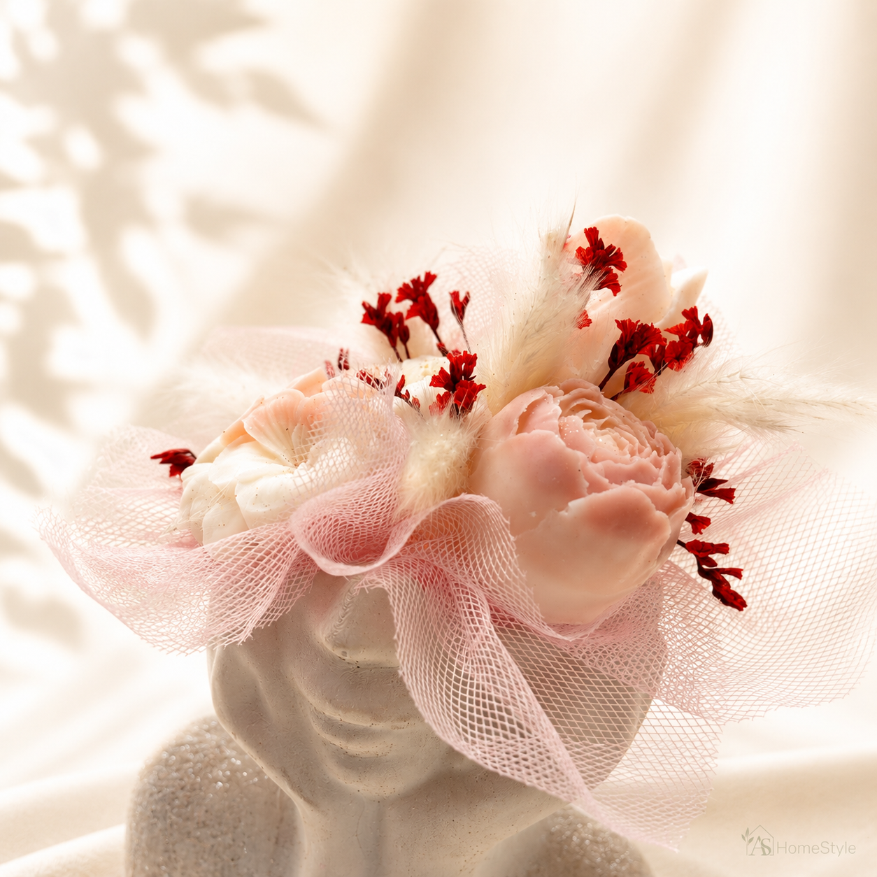 Aranjament din flori de ceară SILHOUETTE - „Blush Goddess” [2]