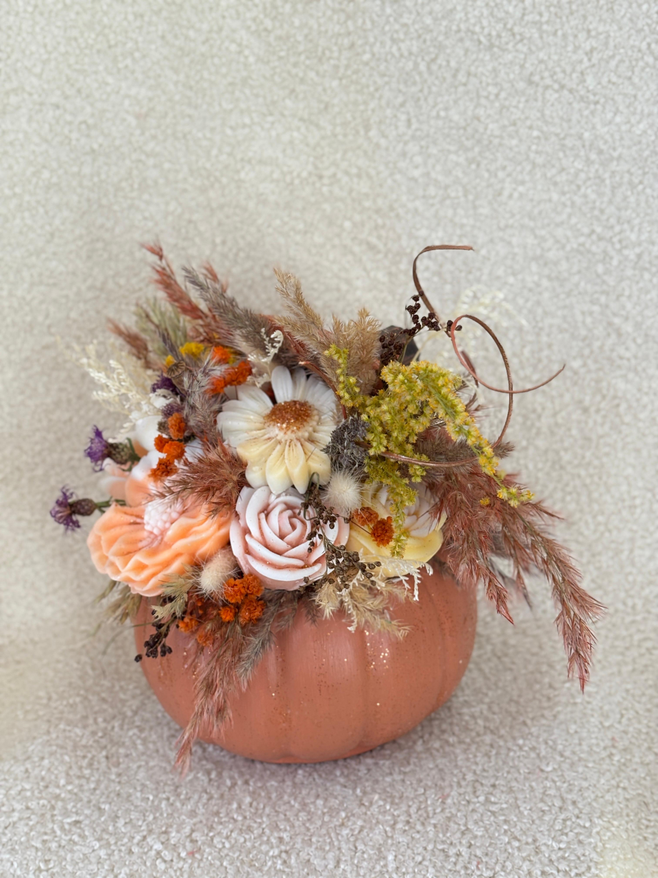 Aranjament Floral din Ceară FALL - „Velvet Pumpkin” [2]