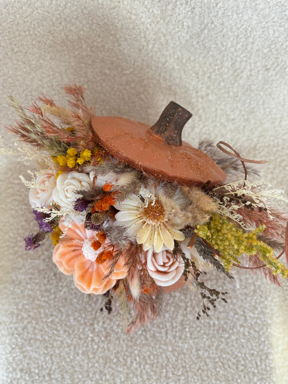Aranjament Floral din Ceară FALL - „Velvet Pumpkin” [3]