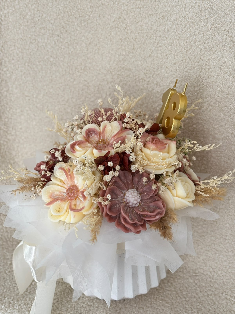 Aranjament Floral din Ceară SCULPT „Anniversary”  - PERSONALIZAT [4]