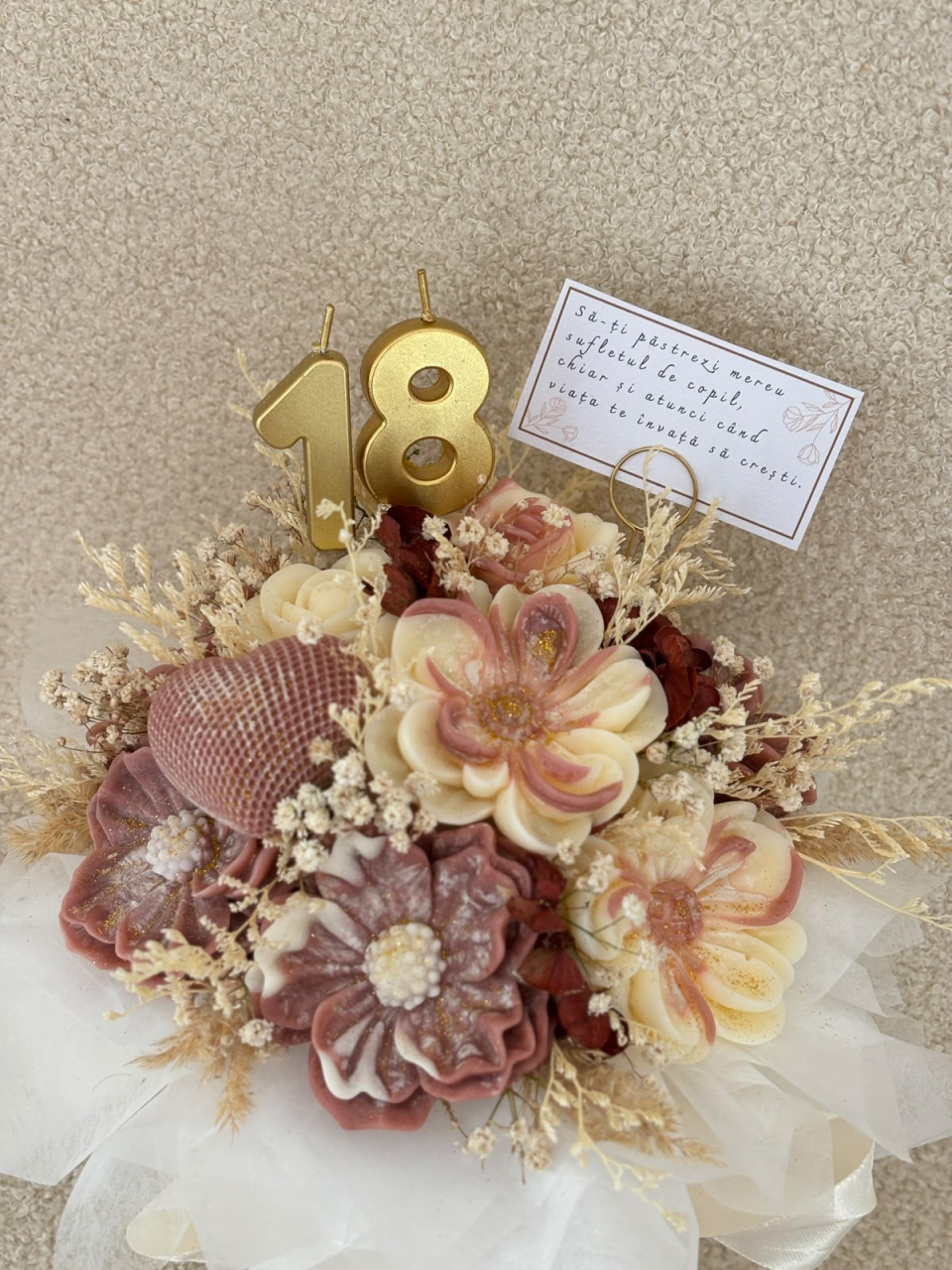 Aranjament Floral din Ceară SCULPT „Anniversary”  - PERSONALIZAT [3]