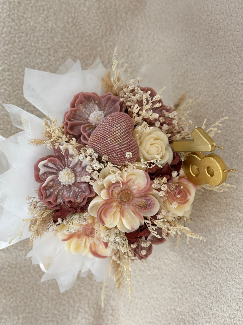 Aranjament Floral din Ceară SCULPT „Anniversary”  - PERSONALIZAT [2]