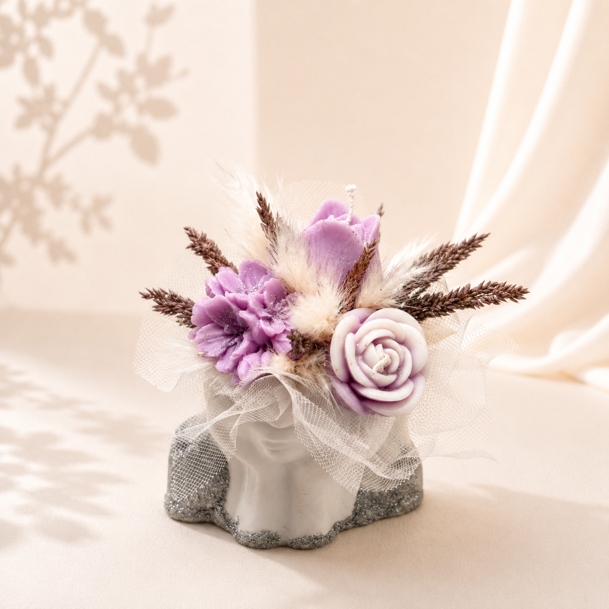 ranjament din flori de ceară SILHOUETTE - „Lavender Goddess” [3]
