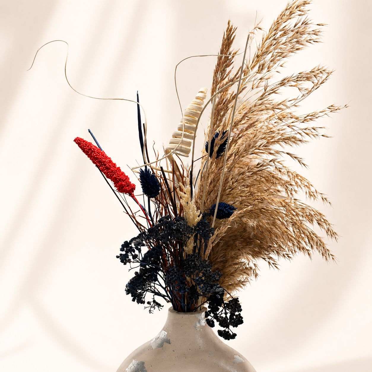 Vază decorativă „Silver Elegance - Red & Blue” - Ediție Limitată, 50cm [2]