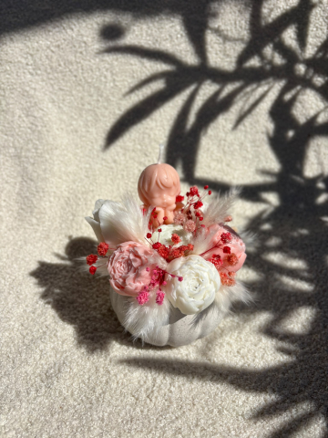 Aranjamente Florale din Ceară - Aranjament din flori de ceară BLOOM - „Angelic Prayer”