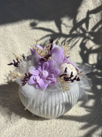 Aranjamente Florale din Ceară - Aranjament din flori de ceară  SFERA  - „Lilac Bloom”