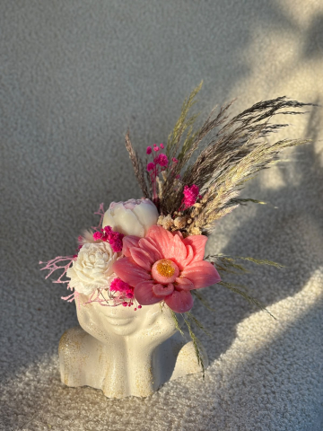 Aranjamente Florale din Ceară - Aranjament din flori de ceară SILHOUETTE - „Lady Ramo”