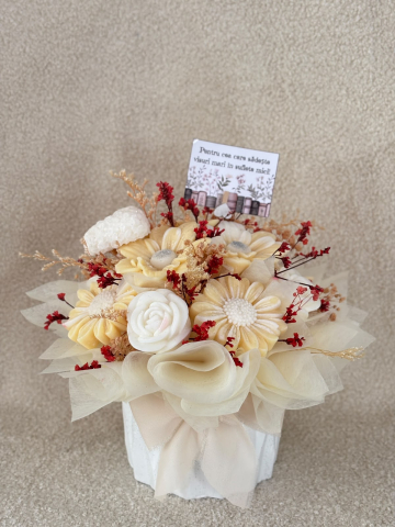 Aranjament Floral din Ceară CRISTAL – „ALYA”