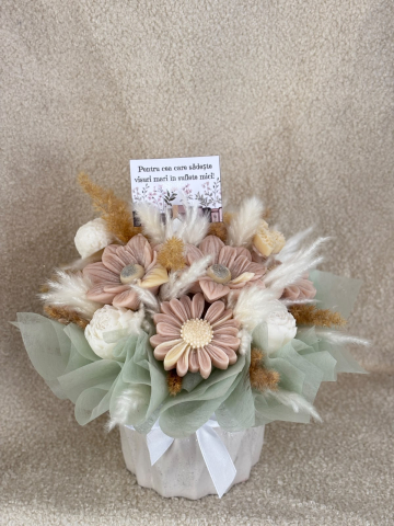 Aranjament Floral din Ceară CRISTAL – „NOAH”