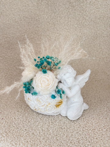 Aranjamente Florale din Ceară - Aranjament-Floral-Ceara-Naturala-Ingeras-Colectia-Angelic-AS-Home-Style