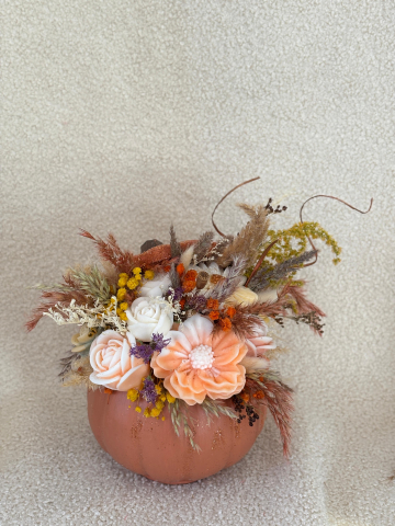 Categorii de produse - Aranjament Floral din Ceară FALL - „Velvet Pumpkin”