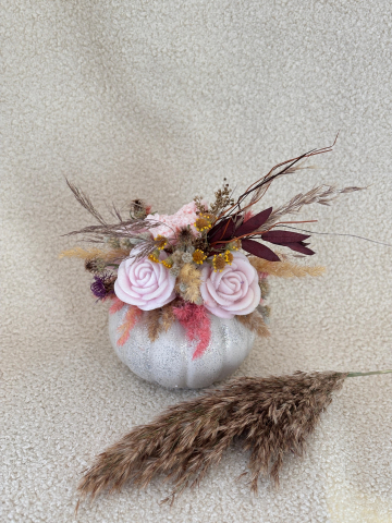Categorii de produse - Aranjament Floral din Ceară FALL - „White Pumpkin”