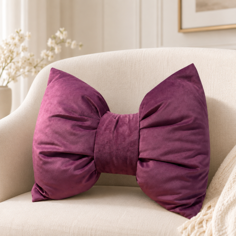 Perne Decorative și Accente Textile - Pernă decorativă 2 în 1 „Velvet Bow”