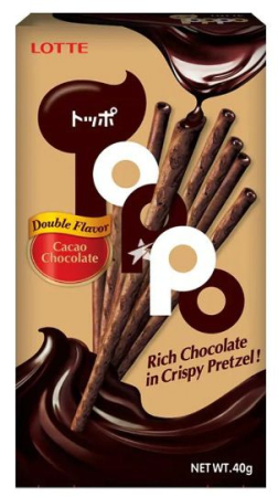 Snacks - Betisoare ciocolata dubla 40g LOTTE TOPPO