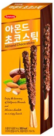 Snacks - Bețișoare de ciocolată cu migdale 54g SUNYOUNG